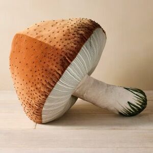 John Derian Brown Mushroom Pillow